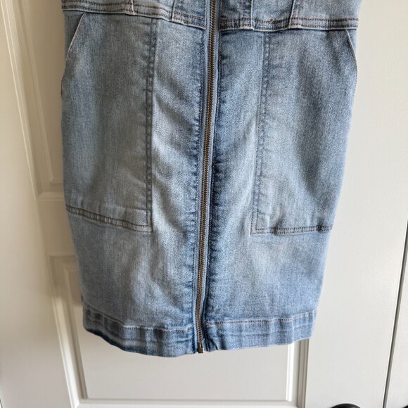 $5 ship! Altar'd State Mini Denim Dress - Size S - Picture 3 of 9